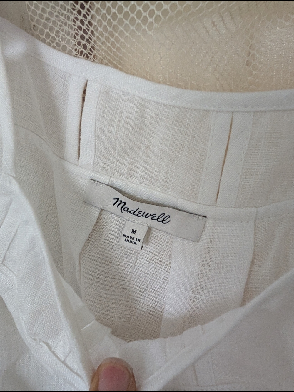 Madewell White Sleeveless Pleated Cotton Tank - Picture 2 of 2